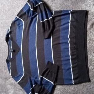 Banana Republic Factory Merino wool striped v-neck sweater